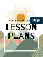 Lesson Plan Printable Bound Notebook in Olive White Illustrative Style - 20240125 - 162145 - 0000