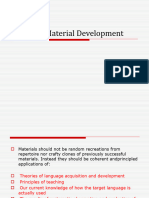 Issues in Material Development