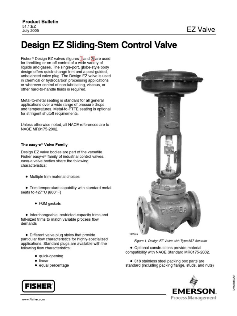 Fisher Ez Valve PDF