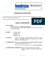 EXAMINATION GUIDELINES-Secondary Department