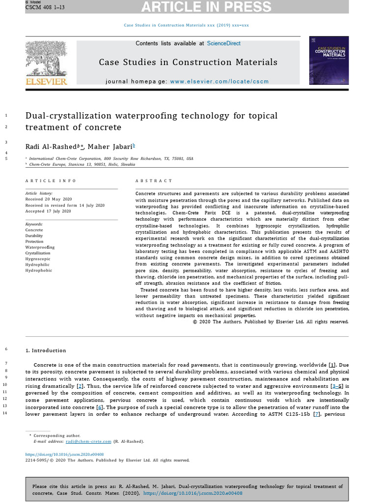 Pavix DCE: Advanced Concrete Waterproofing | PDF | Concrete | Porosity