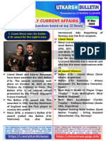 01 November 2023 Current Affairs English