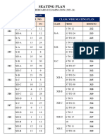 Seating Plan - X - Xii