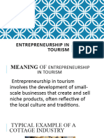 Entrepreneurship in Tourism