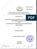 Association Pour Le Progrès Et La Defense Des Droits Des Femmes Maliennes - APDF vs. Mali - Judgement of 11 Mai 2018 - Optimized