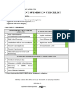 2024 Document Submission Checklist