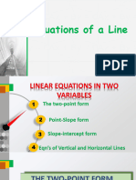 Equations of A Line