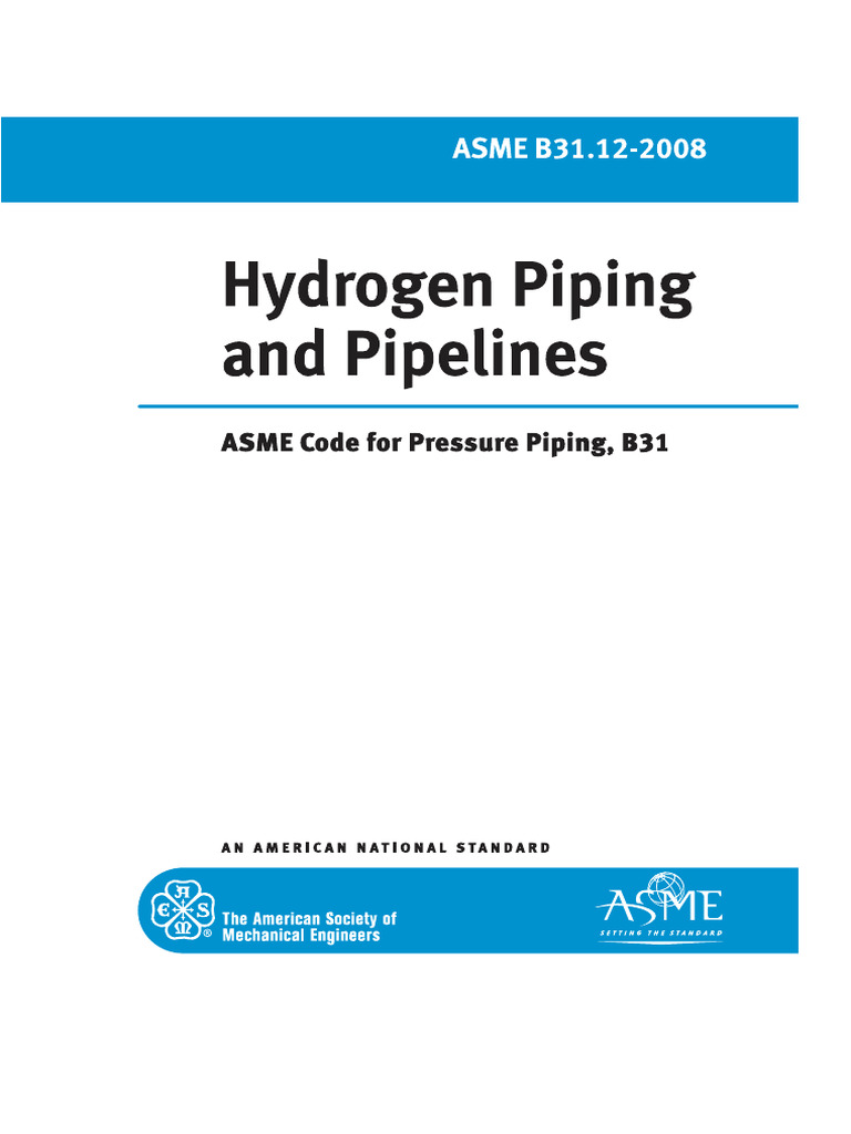 Asme b31 12 2008 hydrogen piping and pipelines pdf
