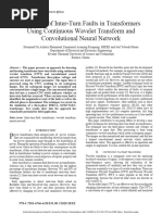 Detection of Inter-Turn Faults in Transformers Using Continuous Wavelet Transform and Convolutional Neural Network