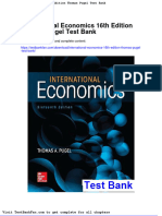 Dwnload Full International Economics 16th Edition Thomas Pugel Test Bank PDF
