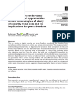 Tsui Lee 2019 How Journalists Understand The Threats and Opportunities of New Technologies A Study of Security Mind