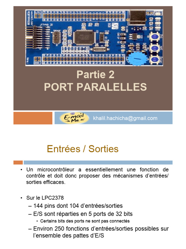 Gestion des E/S sur LPC2378 | PDF | Entrée/Sortie | Informatique