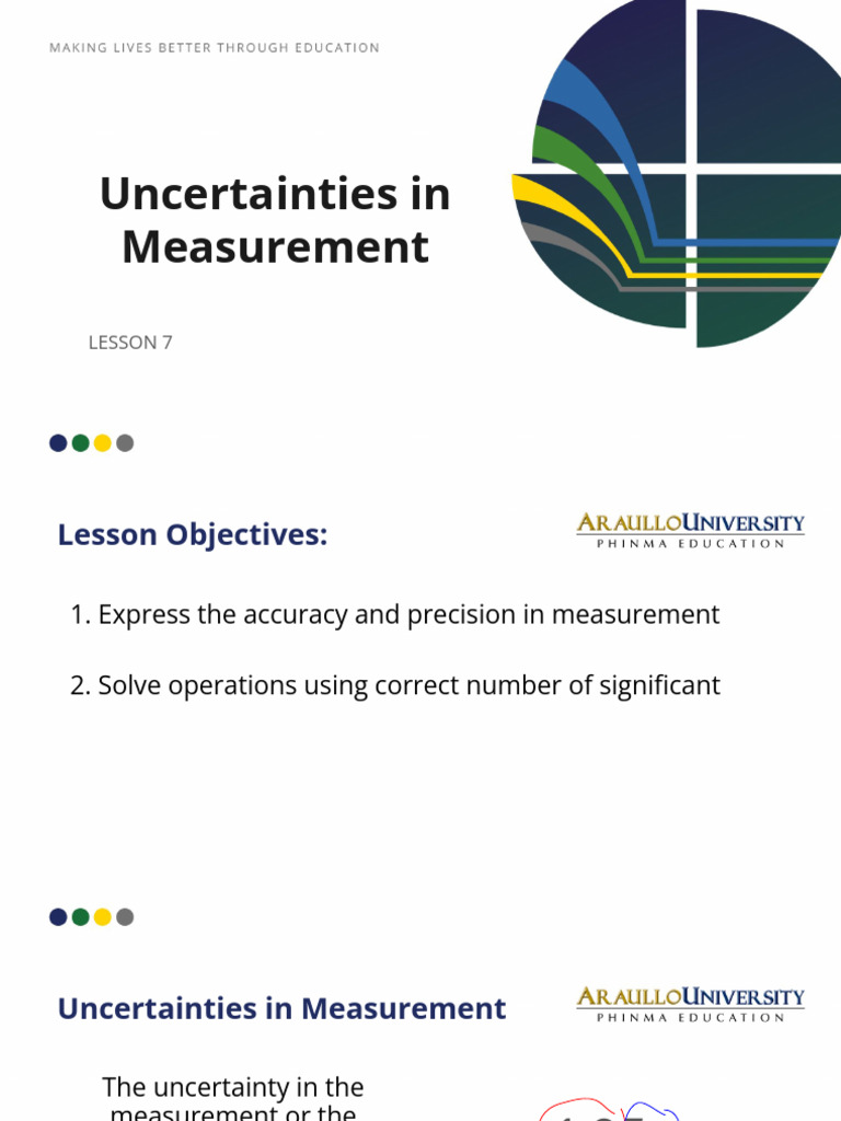 LESSON 7 - Uncertainties in Measurement | PDF | Significant Figures ...