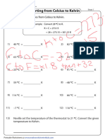 Converting Celsius-Kelvin Worksheet