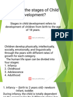 Lesson 1.1 What Are The Stages of Child Development PDF