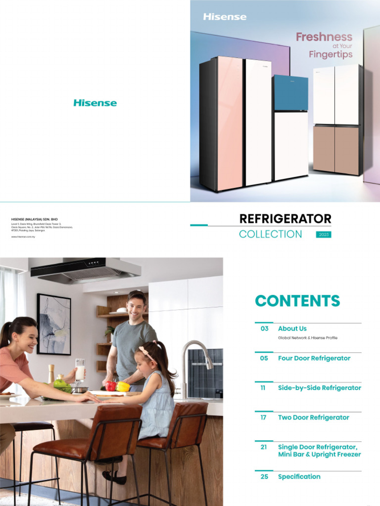Hisense Refrigerator Catalogue 2023 Pdf