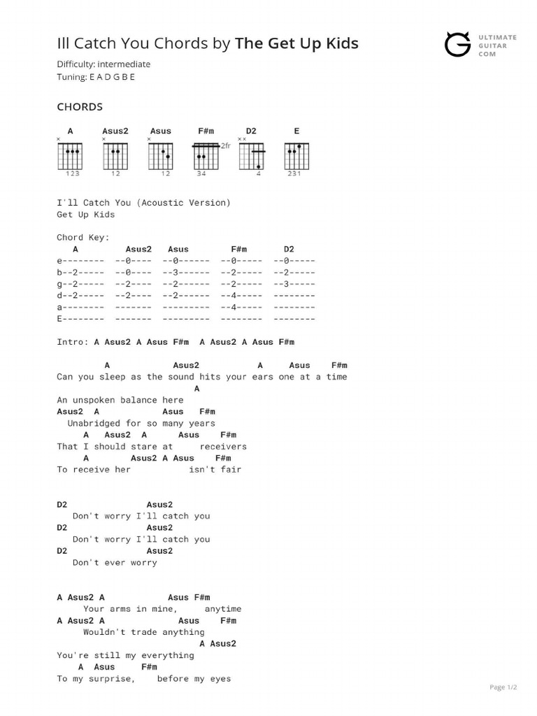 Ill Catch You Chords | PDF