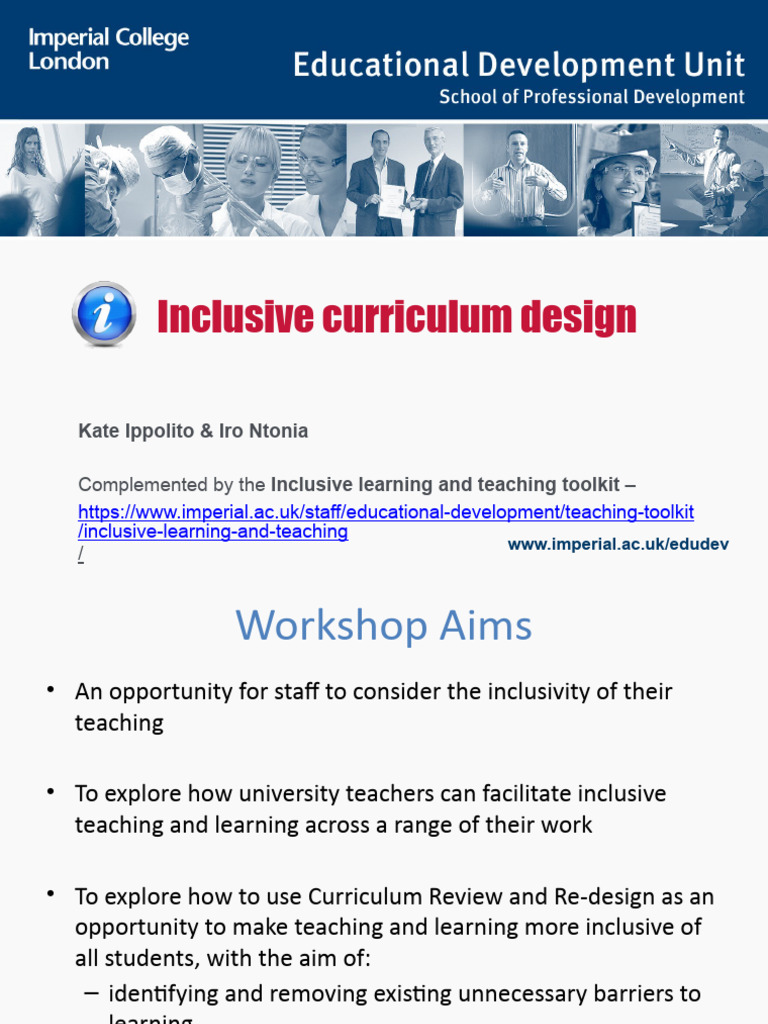 Inclusive Curriculum Design Pdf Curriculum Learning