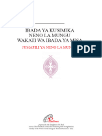 Sunday of The Word of God Booklet - Swahili