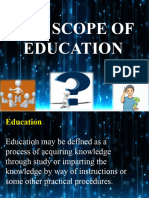 Scope of Education