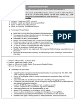 CS Form No. 212 Attachment Work Experience Sheet