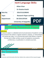 Research Paper Writting by Akbar Khan