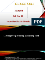 Receptive (Reading & Listening Skill) by Irsa Amjad