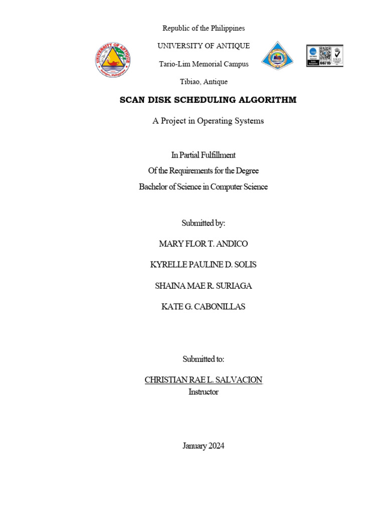 Scan Disk Scheduling Algorithm Project | PDF