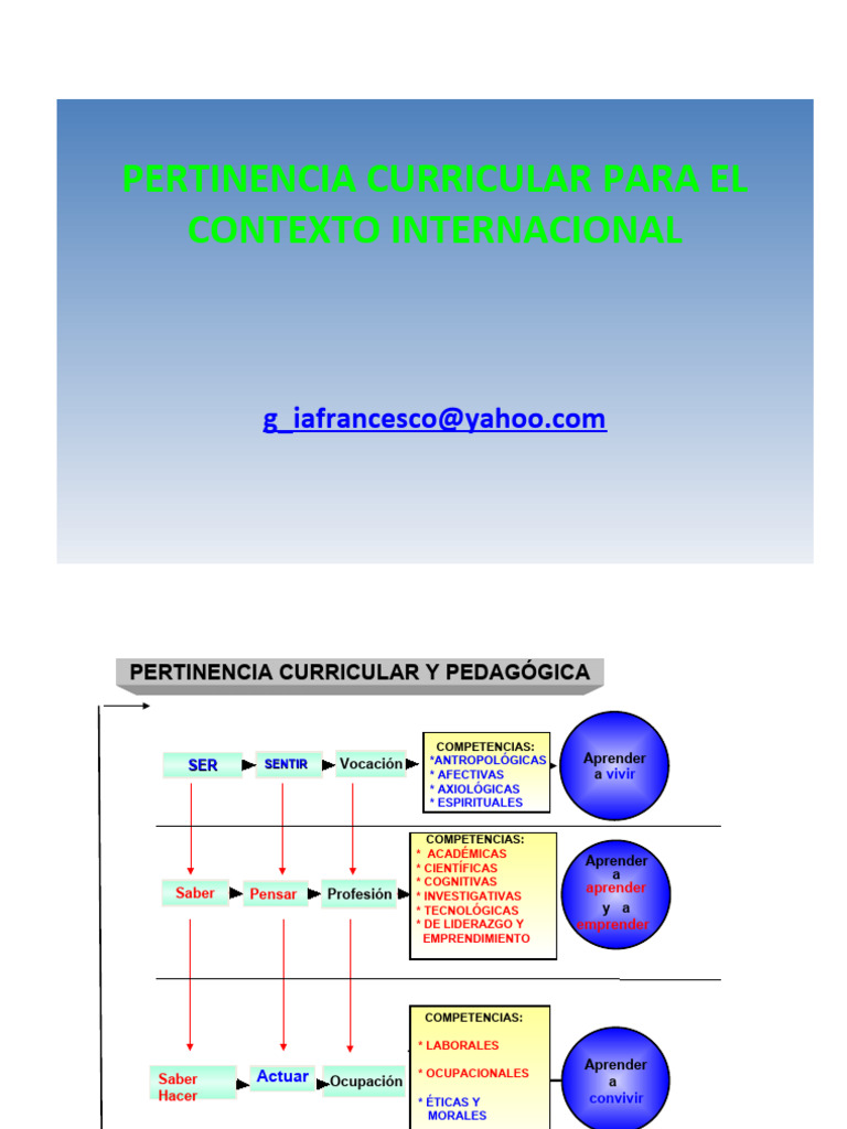 PERTINENCIA CURRICULAR EN CONTEXTOS | PDF | Plan de estudios | Aprendizaje