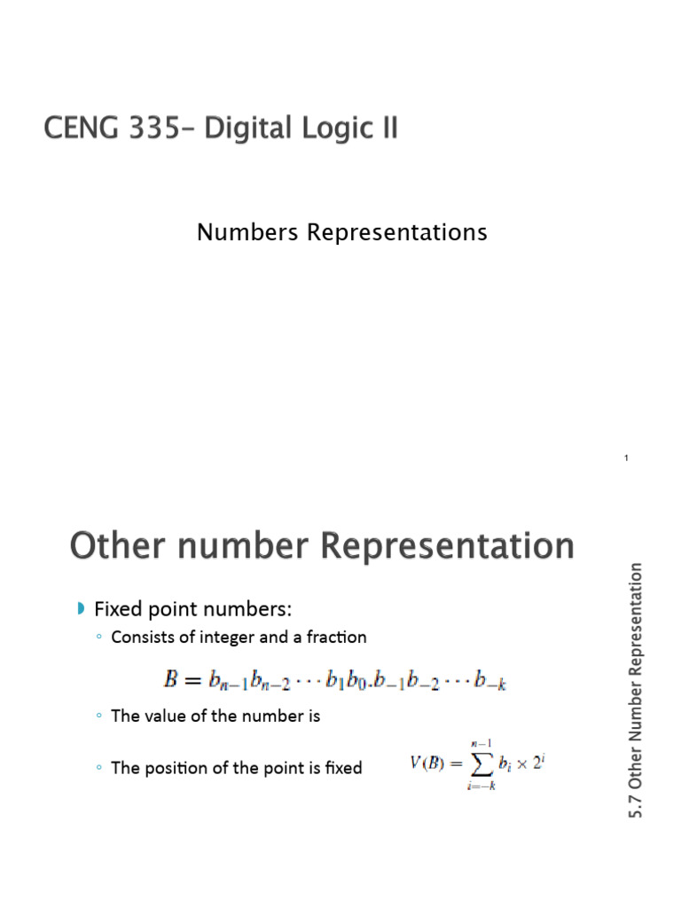 CENG335 Chapter 05 Numbers Representations AK | PDF | Mathematical ...