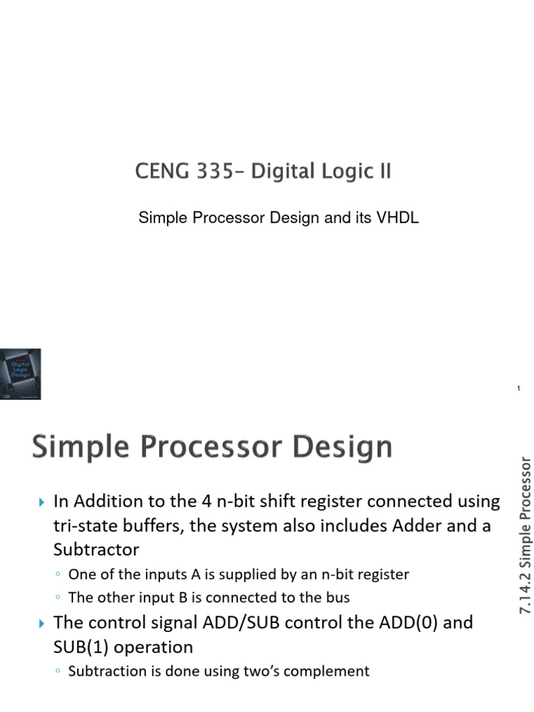 VHDL Design for Simple Processor Operations | PDF