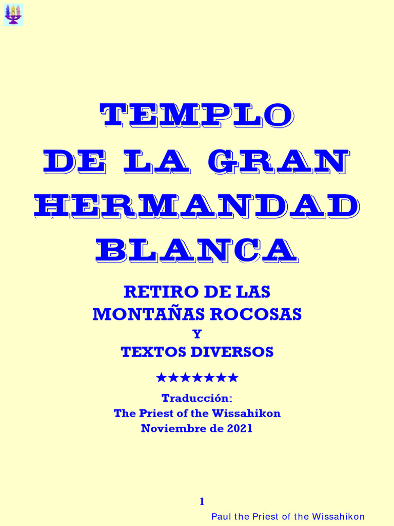 Templo De La Gran Hermandad Blanca Pdf Amor Vida