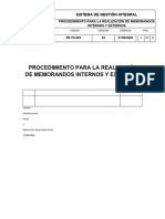 PR-TH-003 Procedimiento para La Realización de Memorandos Internos y Externos
