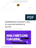 Analfabetismo Funcional - o Que É e Como Ele Interfere Na Escrita