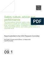 Safety Culture Advice and Performance Full Research Report