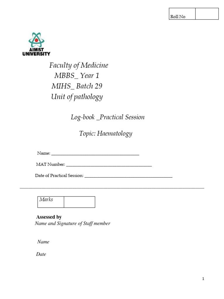 B29 MIHS Hematology Logbook | PDF | Medical Specialties | Causes Of Death