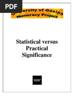 A - Statistical Versus Practical Significance