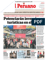 El Peruano: Potenciarán Inversiones Turísticas en El Perú