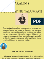 Pagsulat NG Talumpati