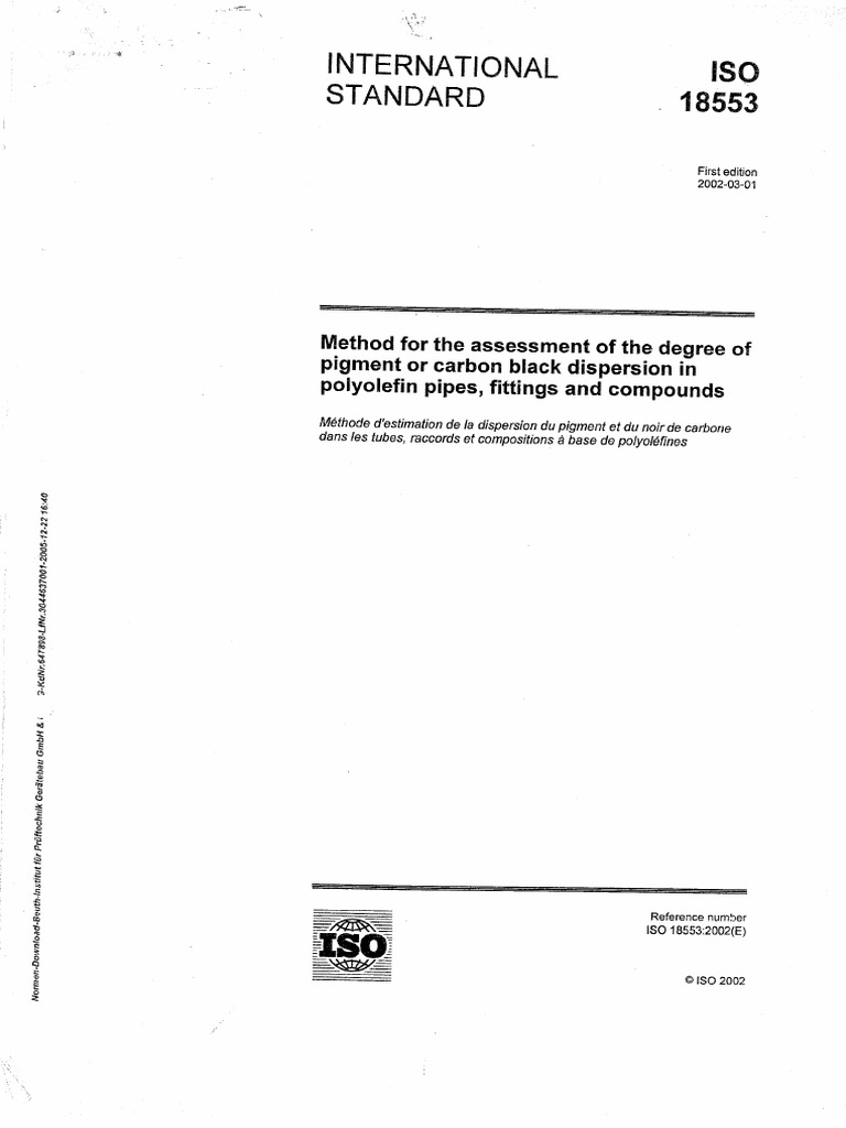 Summer　SALE　8 ISO 18553 Dispersion de Pigmento | PDF