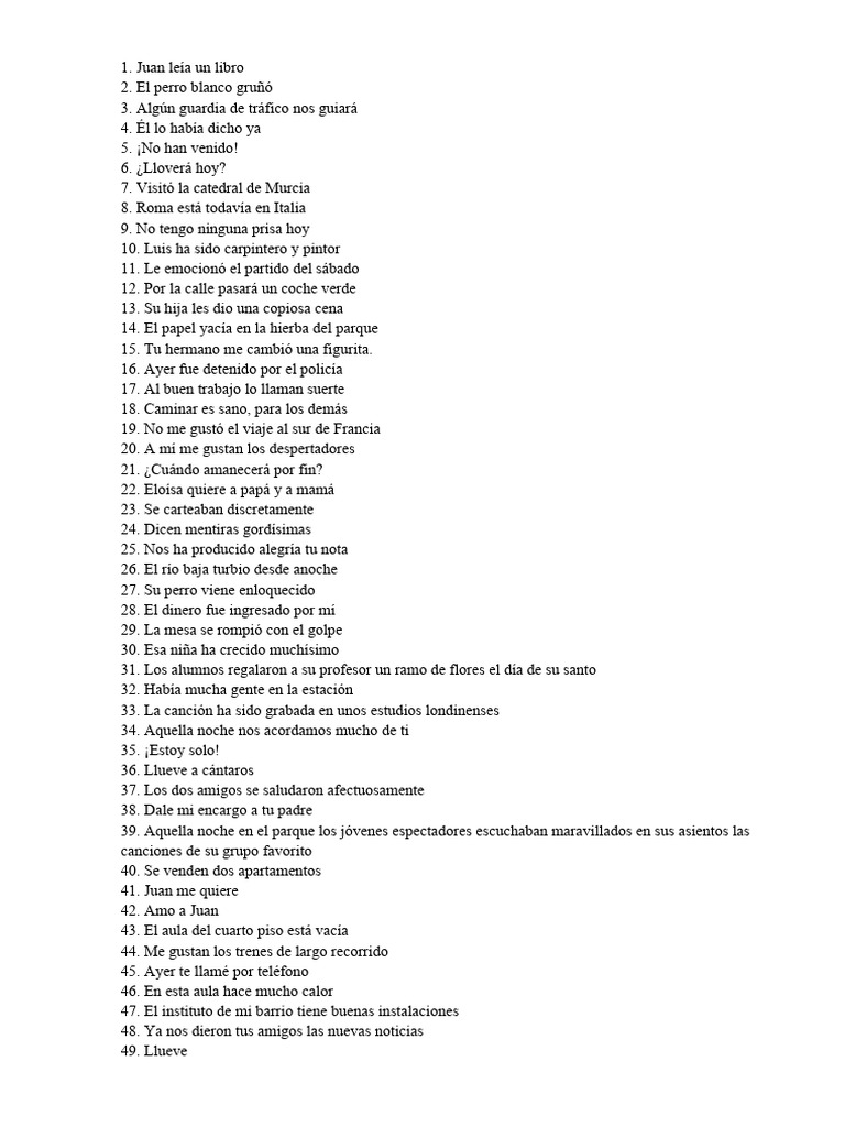 132 Oraciones Cortas para Niños | PDF