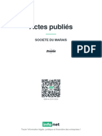 SOCIETE DU MARAIS - Actes