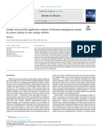 Design and Practical Application Analysis of Thermal Manageme - 2023 - Results I