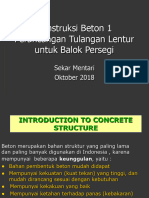 Konstruksi Beton 1 (3. Tulangan Lentur Balok)