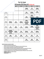 MYE 2022-23 (Class 3-8) Date Sheet (For Lahore Schools)