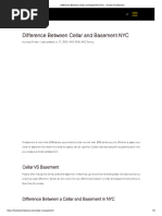 Difference Between Cellar and Basement NYC Fontan Architecture