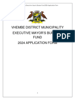 Vhembe District Municipality Bursary Application Form 2024