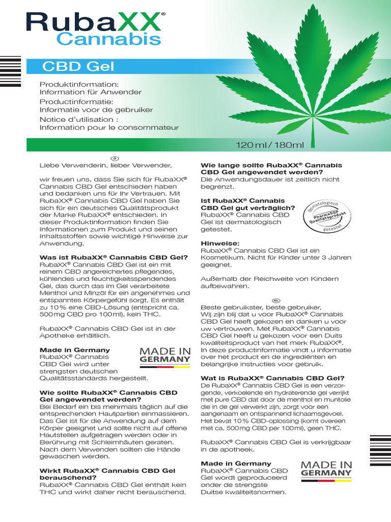 Cannabis: CBD Gel | PDF