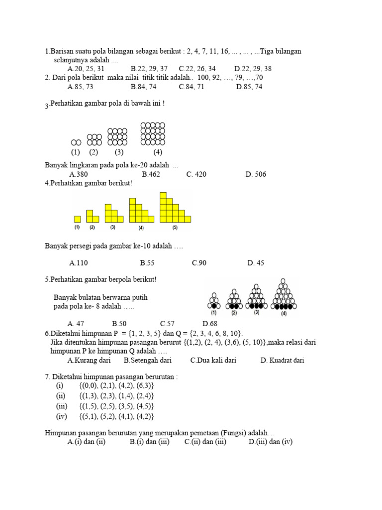 Soal Matematika Kelas 8 Pdf