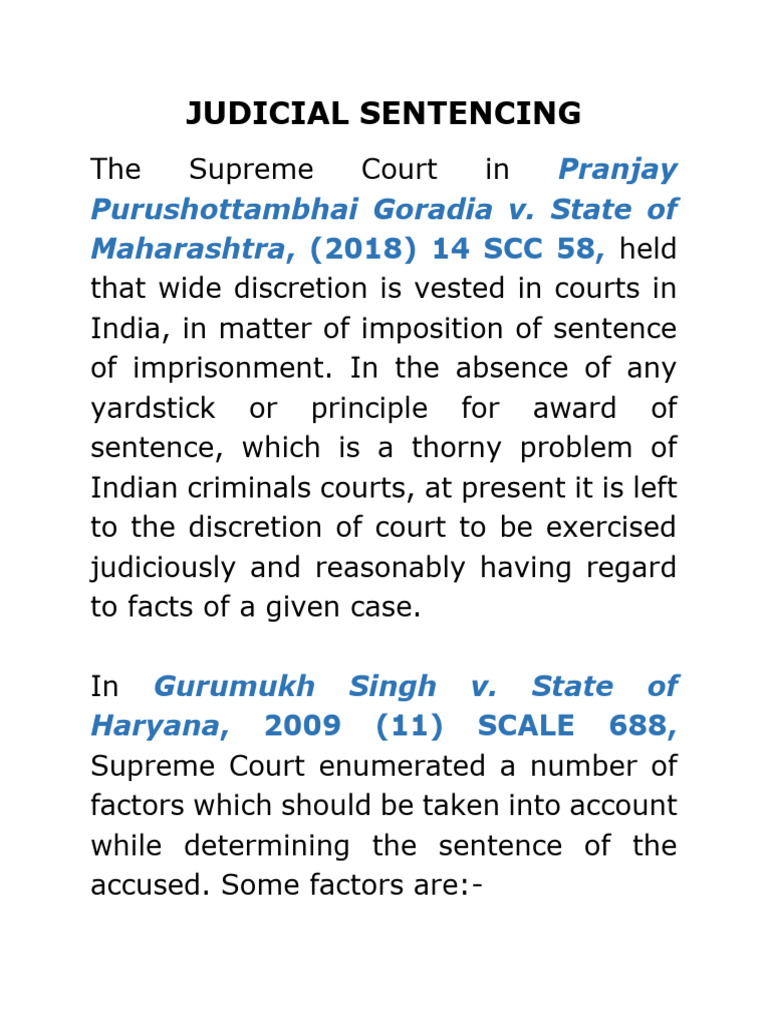 Judicial Sentencing PDF